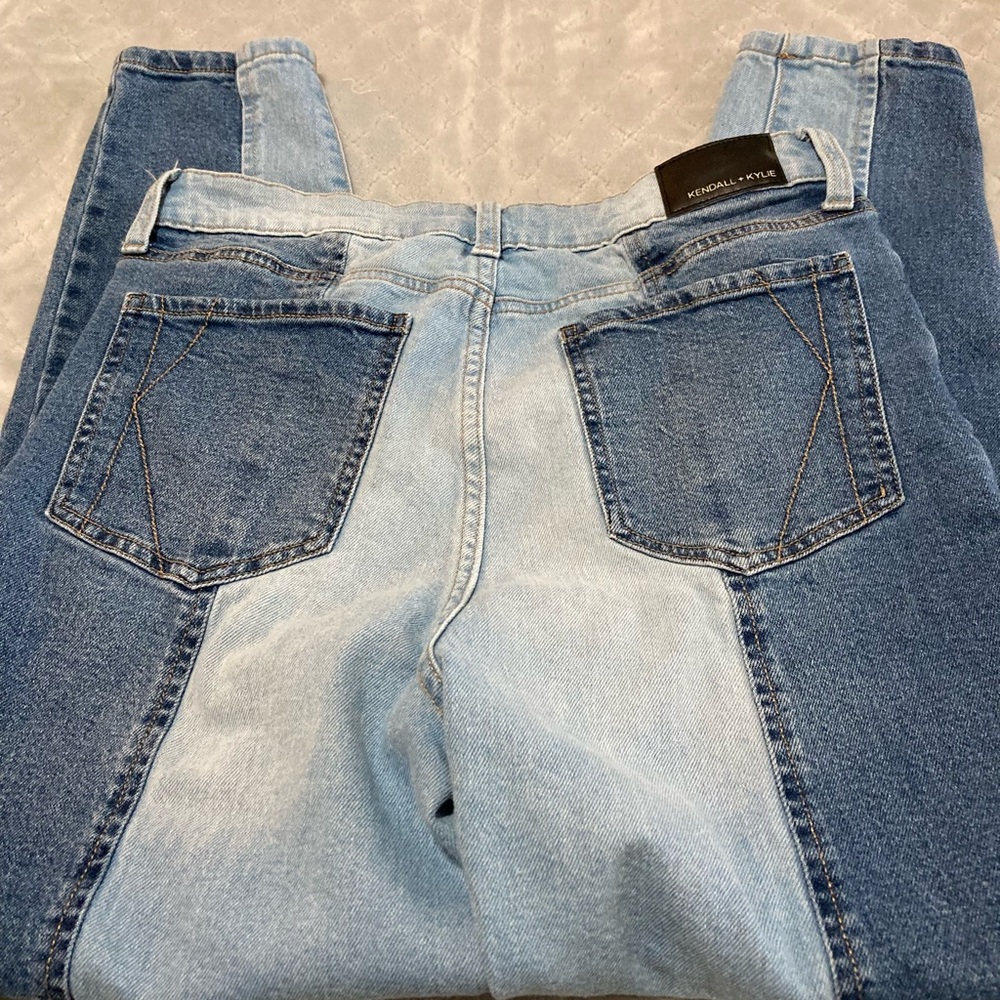 Kendall & Kylie Contrast Denim Jeans